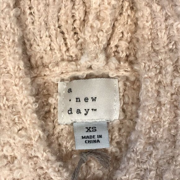 A New Day Womens Size XS Sweater Hooded Soft Knit Blush Pink New With Tags - Picture 4 of 12